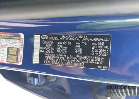 2023 Hyundai Tucson Limited from USA, damaged, VIN 5NMJECAE7PH192318